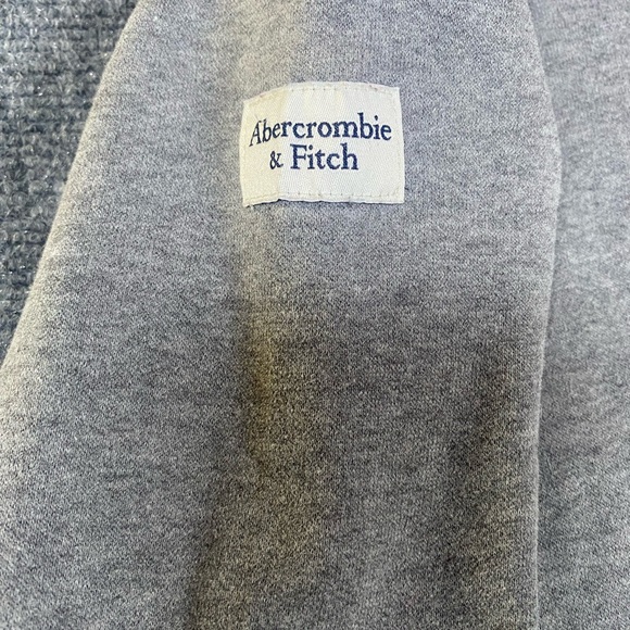 Abercrombie & Fitch Navy and Gray Sweatshirt hooded logo size 13/14 - Picture 4 of 6